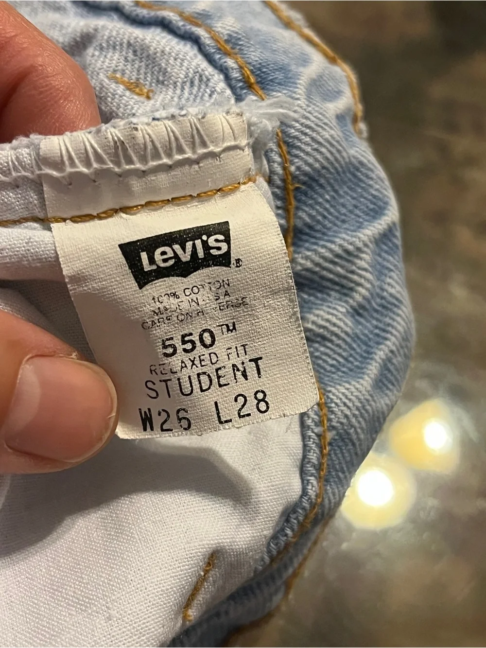 Vintage 1999 Levi’s 550 Student Jeans W26 L28 Made in USA